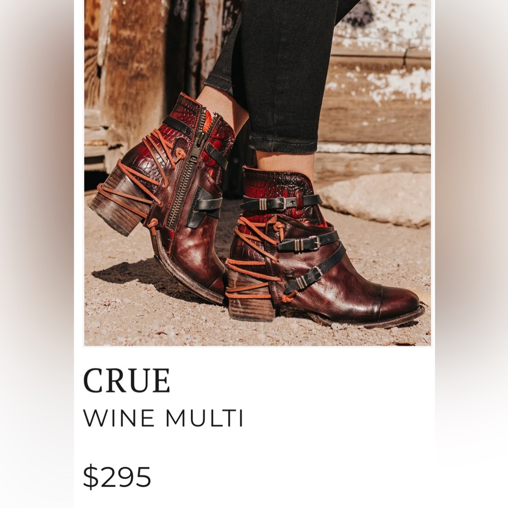Freebird by Steven Crue NWT wine multi booties- not included in promotions